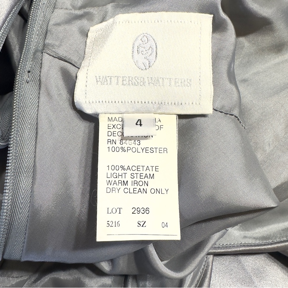 WATTERS & WATTERS DRESS SIZE 4 FORMAL WEAR GENTLY USED - Picture 9 of 9